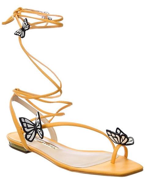 Sophia Webster Vanessa Leather Sandal In Orange Metallic Lyst