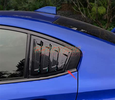 Carbon Fiber Side Vent Window Scoop Louver Cover Trim For Subaru WRX