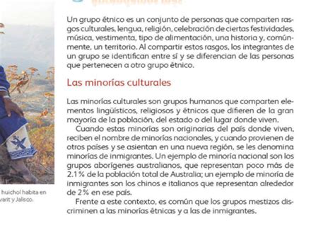 Son ejemplos de minorías culturales excepto Diario Nacional 2023