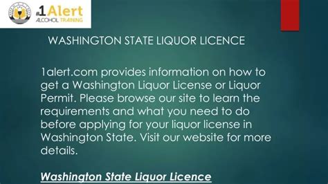 Ppt Washington State Liquor Licence Powerpoint Presentation Id11457435