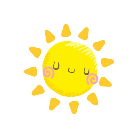 Cute Smile Sun Vector 465618 Vector Art At Vecteezy