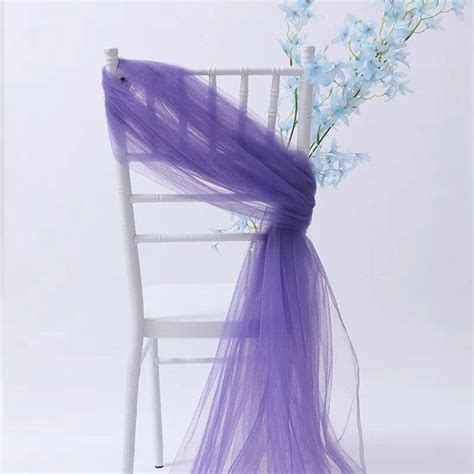 Ceinturage De Chaise En Tulle Fantaisie Magnifique Nombreuses Couleurs