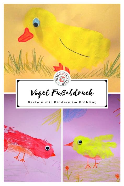 Diy Anleitung Basteln Kinder Fr Hling Fingerfarben Fussabdruck Ente