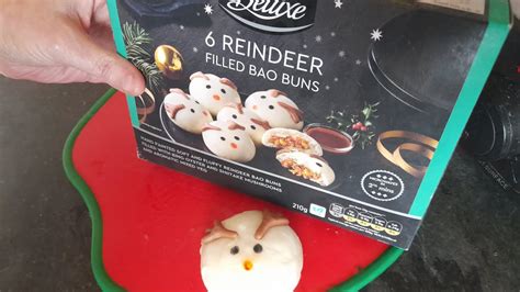 Lidl Deluxe Reindeer Filled Bao Buns Party Food Youtube