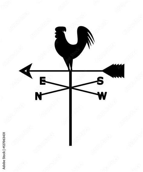 Vector Image Of A Weather Vane Stock Vector Adobe Stock