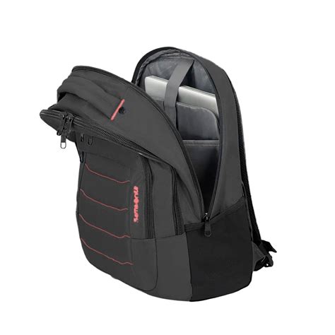 Mochila Samsonite Acceleration Titan Preto E Vermelho Viajante Moderno