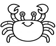 Coloriage Crabe Facile Maternelle Dessin Crabe Imprimer