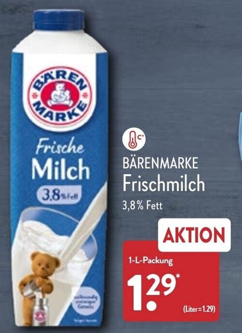 Bärenmarke Frischmilch 1 L Packung Angebot bei Aldi Nord