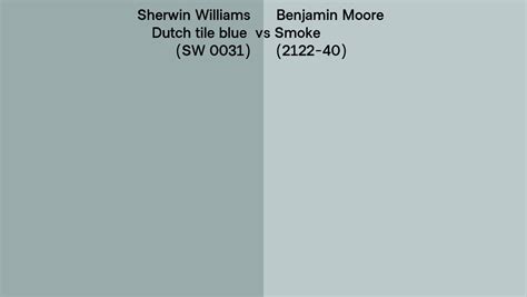 Sherwin Williams Dutch Tile Blue SW 0031 Vs Benjamin Moore Smoke