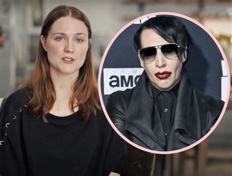 Perez Hilton Evan Rachel Wood Makes Shocking Marilyn Manson