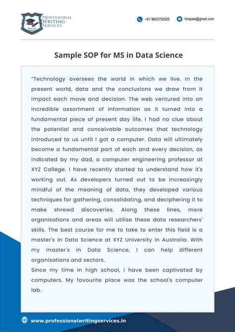 Best Sample Sop For Ms In Data Science Analytics Do S And Don Ts Hot