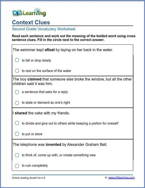 Context Clues Lesson 2nd Grade