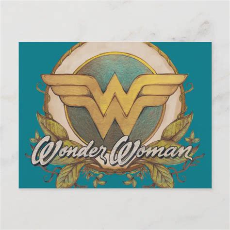 Carte Postale Logo De Croquis Wonder Woman Folift Zazzle Fr