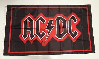 ACDC Flag Banner AC DC Rock Band Tour Concert Music Metal Man Cave