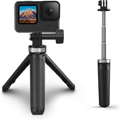 TELESIN Mini Tripod Selfie Stick Pole Desktop Extendable Camera Tripod