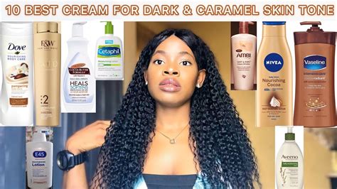 Best Body Creams For Dark And Caramel Skin Tones Dark Skin Body Cream Moisturizing Glowing