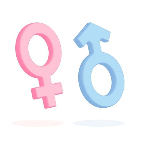 Premium Vector Female And Male Symbol Icons On White Background 3d