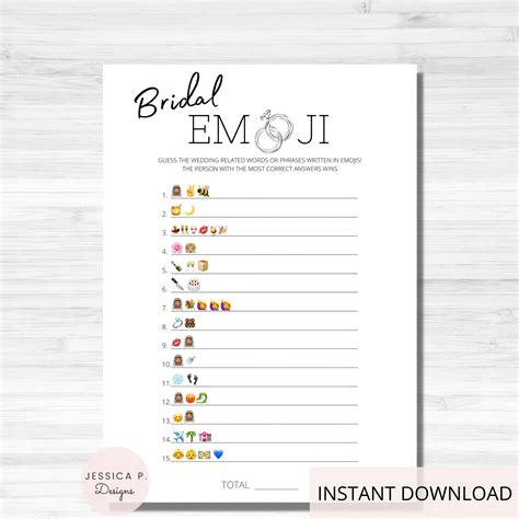 BRIDAL SHOWER GAMES Emoji Pictionary Wedding Shower Games Etsy Australia