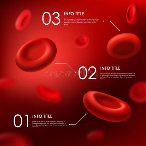 Czerwone Krwinki Infograficzne D Hemoglobina Wektorowa Ilustracja