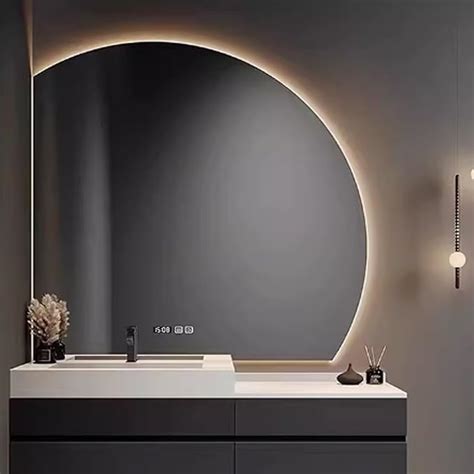 Amazon Semicircle Led Bathroom Smart Bathroom Wall Mirror Shatter