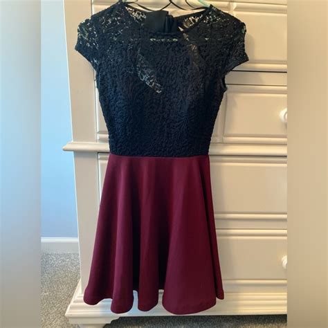 B Darlin Dresses B Darlin Black And Burgundy Hoco Dress Poshmark