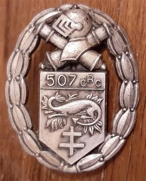 INSIGNE 507 RCC Régiment Chars de Combat ORIGINAL badge Fraisse