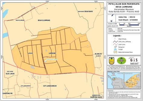 Peta Hasil Survey Jalan Dan Sarana Pariwisata Desa Lambung Katalog