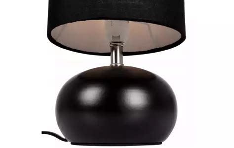 Lampa Stołowa Y03000010 Czarna Kula Czarny Klosz 24cm Koopman Lampa