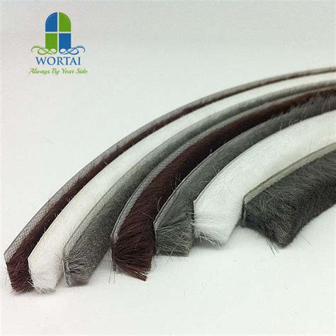 PP Silicone Wool Pile Weather Striping Brush Seal For Windows Wool