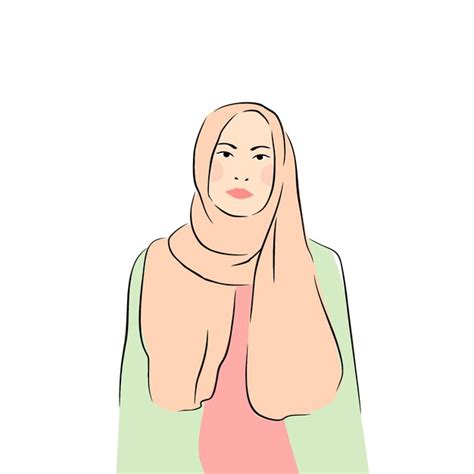 Premium Vector Muslim Woman Illustration