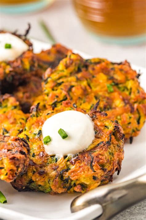 Air Fryer Zucchini Fritters The Novice Chef