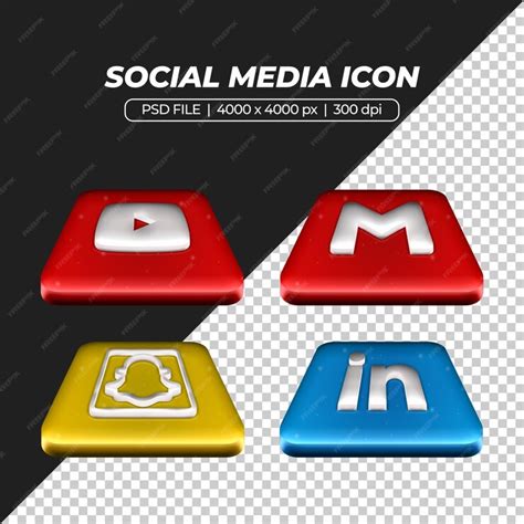 Premium Psd 3d Icons With Pad And Glossy Effect