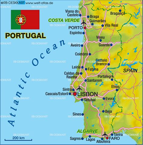 Map Of Portugal Country Welt Atlasde