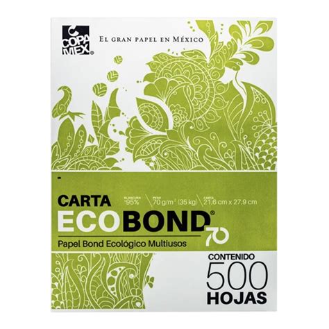 Paquete De Hojas De Papel Bond Blancas Copamex Ecobond Porciento