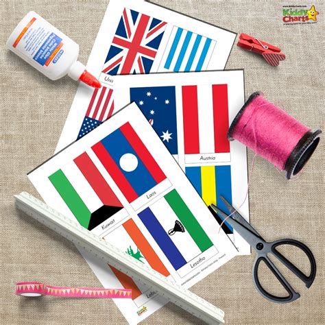 Printable World Flag Bunting - Kiddy Charts Printables