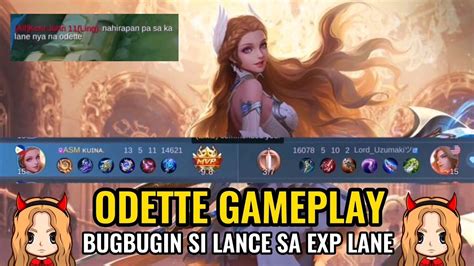 Odette Gameplay Bugbugin Si Lancelot Sa Exp Lane Youtube