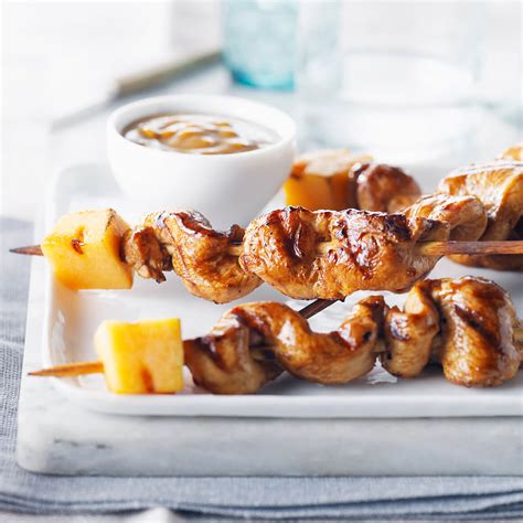 Satay De Poulet Avec Sauce Aux Arachides Poulet Ca