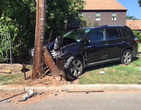 Vehicle Hits Utility Pole In Saturday Morning Crash In West Hartford