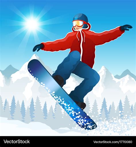 Snowboarding Royalty Free Vector Image Vectorstock