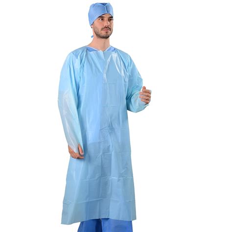 Cpe Gown Disposable Isolation Thumb Loop Gown Cpe Water Proof Gown