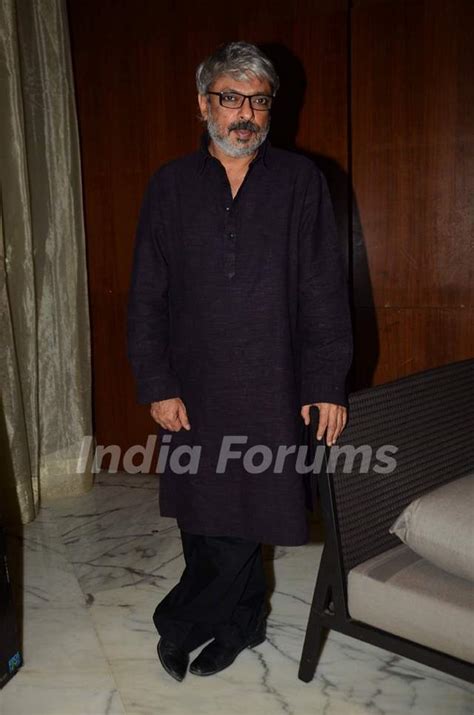 Sanjay Leela Bhansali poses for the media at the Success Interviews of Bajirao Mastani Media