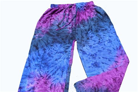 Purple Tie Dye Pants Festival Bohemian Outfit Tie Dye Hippie Etsy Uk