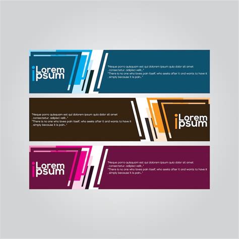 Abstrakte Web Banner Design Vorlage Premium Vektor