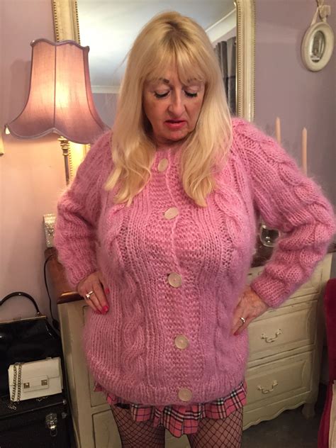 Pin By Fluffyfuzzy Tnecks On Cr Mohair Cardigan Pink Pastel Chunky