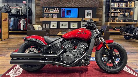 2023 Indian Scout Bobber Sixty Abs In Stryker Red Metallic Youtube