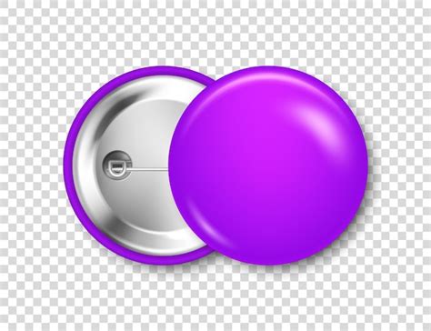 Premium Vector Realistic Purple Blank Badge Isolated On Transparent