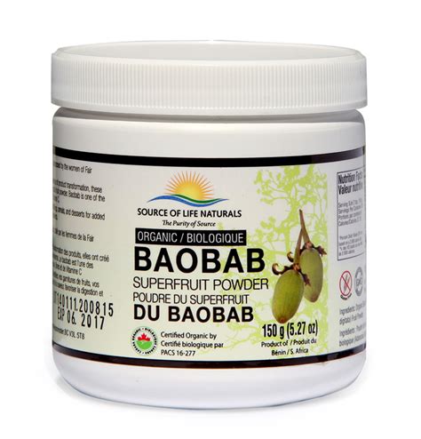 Certified Organic Baobab Fruit Powder 150g