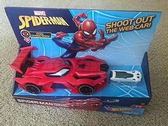 Amazon Hot Wheels Marvel Spider Man Web Car Launcher With Movement Activated Eyes 1 64