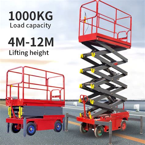 M Kg Mobile Elevated Work Platform Hydraulic Scissor Lift Usa