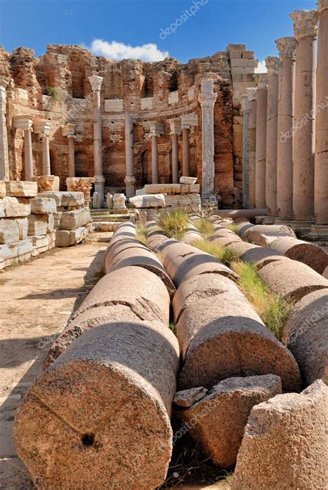 Libya Tripoli Leptis Magna Roman Archaeological Site Unesco Worl